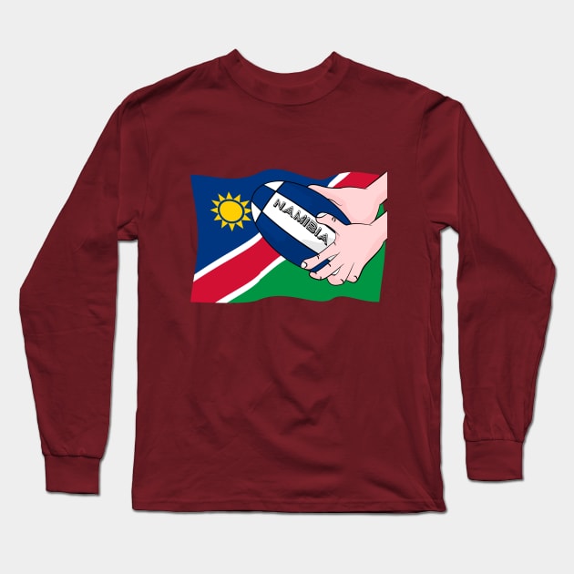 Rugby Namibia Long Sleeve T-Shirt by mailboxdisco